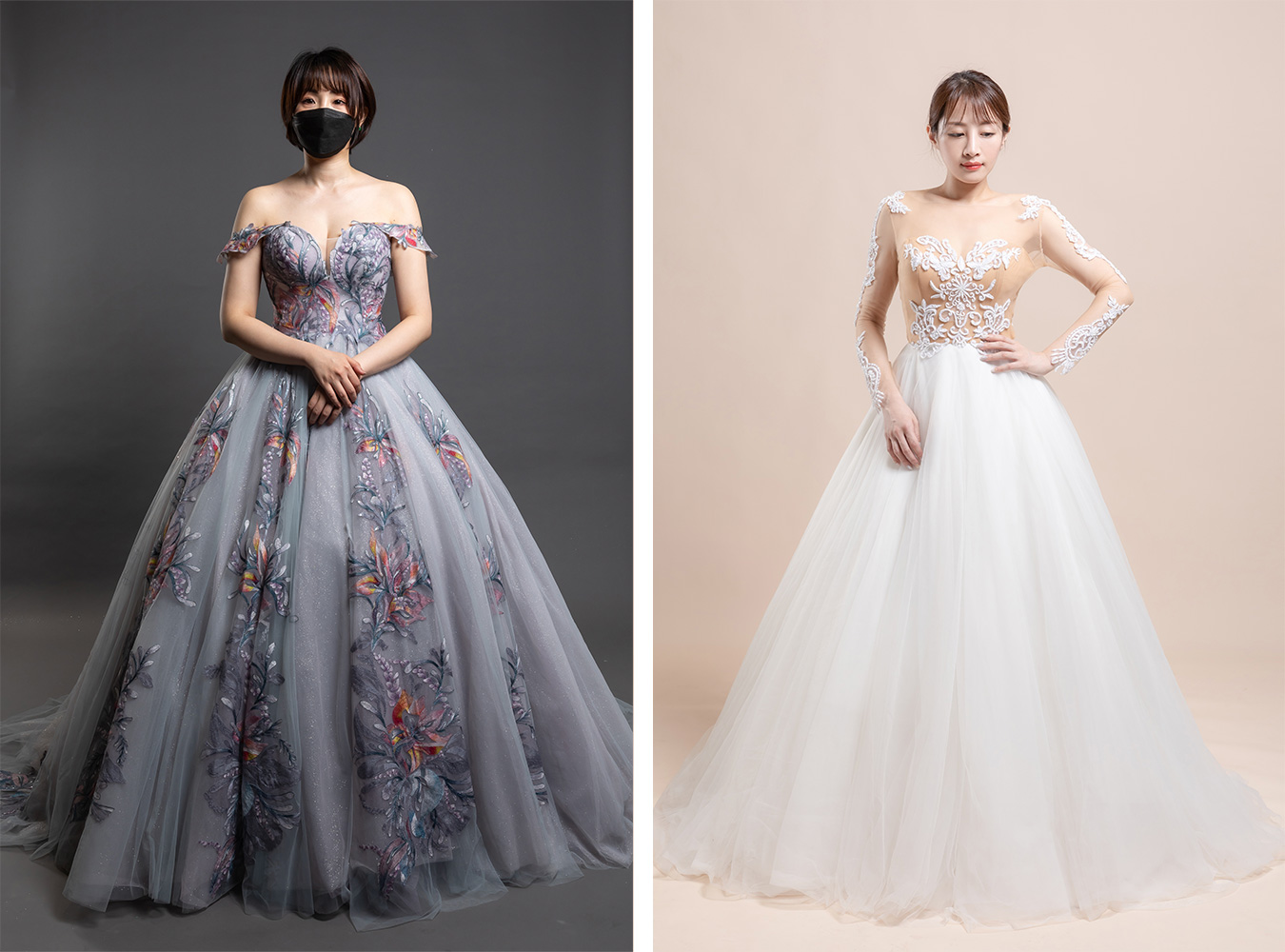 蘋果形身材婚紗款式推薦：A-LINE、澎裙